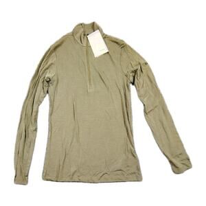 Icebreaker 1/4 Zip Sweater Men’s M Green Merino Wool Everyday Base Layer Hiking